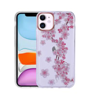 Uyumlu Model Apple iPhone 11 Kılıf Desenli Simli Sert İnka Kapak
