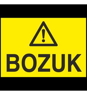 Bozuk Uyarı Levhası 50x70cm (Karışık)