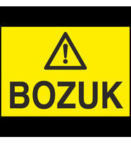 Bozuk Uyarı Levhası 50x70cm (Karışık)