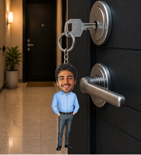 Kişiye Özel Karizmatik Erkek Karikatür Anahtarlık – Fotoğraflı Şık Hediye Kişiye Özel Erkek Anahtarlık