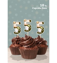 Safari Party Temalı 5 Yaşında Cupcake Süsü '10lu