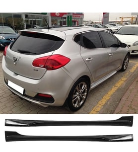 Kia Ceed Yan Marşpiyel Seti Mat Siyah Plastik 2 Adet 2012 2013 2014 2015