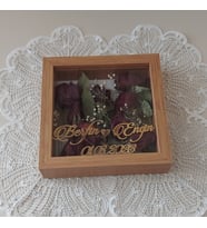 20x20x5 cm Bambu İsimli Anı Çerçevesi! Yeni Moda Çiçek Anı Çerçevesi!