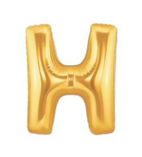 H Harf Folyo Balon Altın Renk  40 inç (5343)