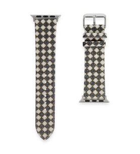 Apple Watch 38mm Karo Motif Kordon - Siyah