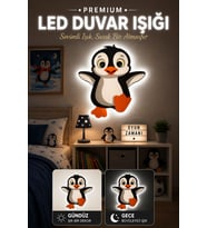 Işıklı Duvar Figürleri / Kapı Süsü Çocuk Odası (Siyah-Gri)