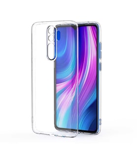 Xiaomi Redmi Note 8 Pro Kılıf Kamera Korumalı Süper Silikon Kapak (Renksiz)