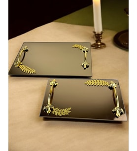Wren Dekoratif Söz Nişan Tepsisi (Gold)