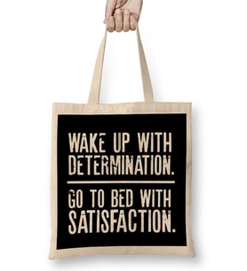 Wake Up Determination Bed With Satisfaction Bez Çanta Uzun Saplı