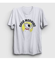 Presmono Unisex Beyaz Morning Brian Griffin Family Guy T-Shirt 300633tt