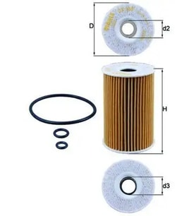MAHLE OX388D Yag Filtresi 03L115466 03L115562