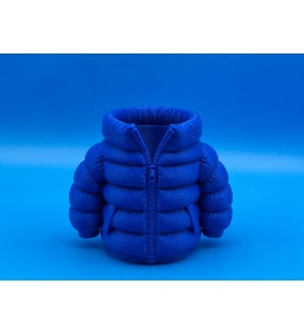 3D Baskı Şişme Mont Kalemlik - Masaüstü Organizer-Mavi
