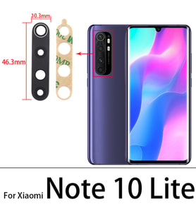 Tkgz Xiaomi Redmi NOTE 10 LİTE Arka Kamera Camı Lens Yapışkanlı