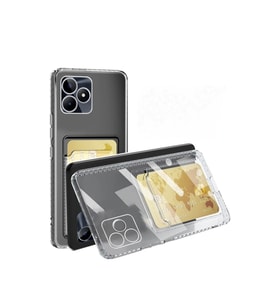 Note 50 4G Kılıf Kart Şeffaf Silikon - Şeffaf