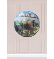 Yuvarlak Minecraft Tema Folyo Balon