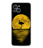 Reeder S23 Max Pro Kılıf Silikon Desen Özel Seri Ay ve Flamingo 1775