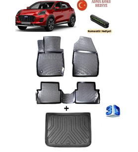 Ford Puma 2019 Sonrası Uyumlu 3D Havuzlu Paspas ve ÜST Bagaj Havuzu Seti ASMA KOKU VE NUMARATÖR HEDİYELİ