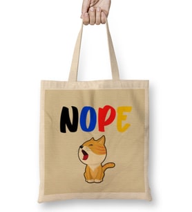 Funny Cat Lover Gifts For Women Men Kids Bez Çanta Uzun Saplı