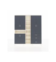 Arges Gardrop 13 Raflı 3 Çekmeceli 6 Kapaklı 220x30x243 Aytaşı-Antrasit
