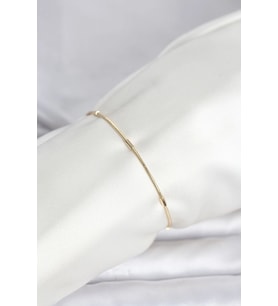 CM 14K Gold Renk Barlı Yılan Zincir Model Kadın Bileklik 5886