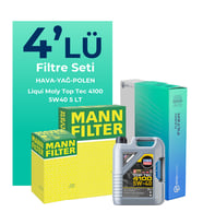 MANN Renault Captur 1.2 Benzin TCe Filtre Bakım Seti Liqui Moly Motor Yağlı (2013-2019) 4 Lü