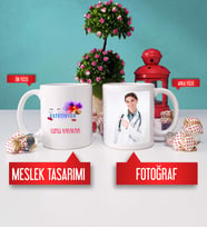 Estetisyen Kupa Bardak Fotoğraflı