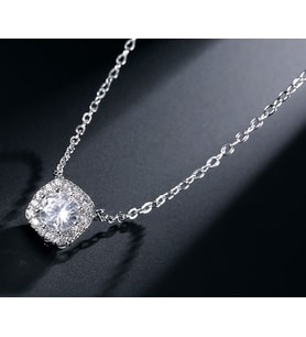Monemel Swarovski Taşlı Kolye (Altın Kaplama) Sevgililer Günü Hediyesi Yeni Yıl Hediyesi - Yılbaşı Hediyesi