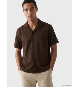 LC WAIKIKI Bordo Regular Fit Armürlü Erkek Gömlek