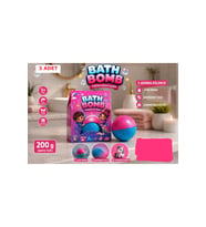 Banyo Topu Banyoda Köpüren Renkli Banyo Topu Oyuncak Banyo Topu 200 Gr 3 Adet