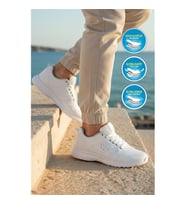 Walkway 020 Büyük Numara Siyah Erkek Spor Ayakkabı