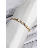 CM Model Zirkon Taşlı VIP Seri Gold Renk Pirinç Kadın Bileklik 5886