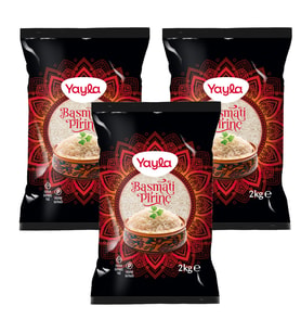 Yayla Bakliyat Basmati Pirinç 2 kg x 3 Adet