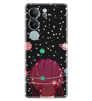 Vivo V29 Kılıf Desenli Silikon Space Woman 1311