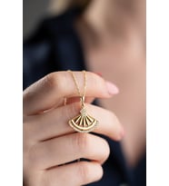 925 Ayar Gümüş Model Gold Kolye