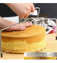 Pratik Pasta Kek Kesme Teli İkili Pasta Dilimleyici Testere Telli Pasta Bıçak Doğrayıcı Telli