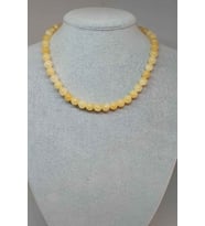 Kalsit Taşı Kolye 8mm (Klipsli)