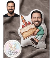Kişiye Özel Happy Birthday Yazılı Doğum Günü Şekilli Maskot Yastık