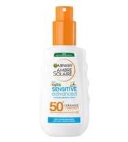 Garnier Ambre Solaire Sensitive Advanced Çocuk Güneş Koruyucu Sprey SPF50+ – Hipoalerjenik, Yüksek Koruma, 150 ml