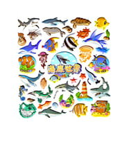 Sticker Kabartmalı Stiker Defter, Planlayıcı Etiket (Syd231-10)-20x18cm- Balık