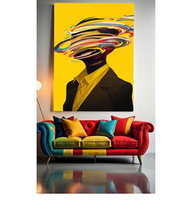 SOYUT SANATSAL MODERN III Duvar Salon Güzellik Salonu Ofis Dükkan Dekarasyon Kanvas Tablo (Akçaağaç)