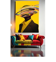 SOYUT SANATSAL MODERN III Duvar Salon Güzellik Salonu Ofis Dükkan Dekarasyon Kanvas Tablo (Akçaağaç)
