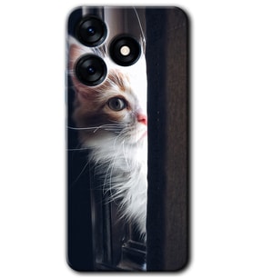 Tecno Spark 10 Pro Kılıf HD Desen Baskılı Kılıf - Kedi Bakışı