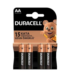 Duracell LR6 MN1500 1.5V Alkalin 4'lü AA Kalem Pil