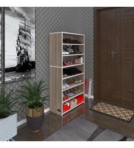 Kenzlife ayakkabılık goya crd 140*70*30 arkalıksız ayakkabı ofis dolabı iki bölme
