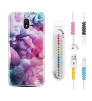 Xiaomi Redmi 8A 8 Pro 9C 9T 10C 11T Pro Kılıf Kablo Koruma Spiral Silikon Pink Cloud 1305