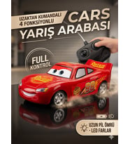 Yarış Arabası Cars Uzaktan Kumandalı 4 Fonksiyonlu 20 Cm Yarış Arabası Kırmızı