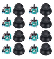 PS5 Analog Motor ve Topuz Seti 8+8 Playstation 5 Tamir PS5 Motor Kol Tamir Seti Yedek Parça (Siyah)