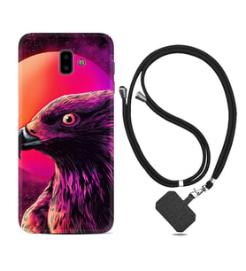 Samsung J6 Plus J7 Prime J7 Pro M20 Kılıf Boyun Askılı Silikon Red Eagle 1752