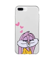 Iphone 7 Plus ve 8 Plus Uyumlu Lola Bunny Tasarımlı Şeffaf Telefon Kılıfı