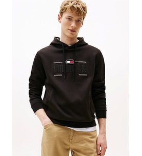 Tommy Hilfiger ICON HILFIGER HOODIE Erkek Siyah Sweatshirt MW0MW39586BDS